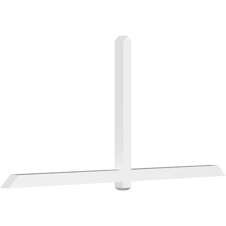 Ekena Millwork Eugene Architectural Grade PVC Gable Bracket, 108"W x 49 1/2"H x 4"D x 4"F, 11/12 Pitch GBP108X50X0404EUG00